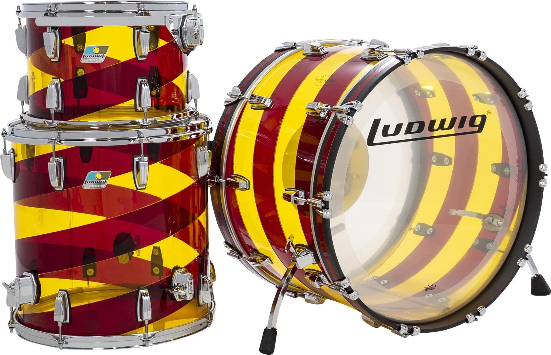 Ludwig Vistalite 50th Fab conchiglia in 3 pezziLudwig Vistalite 50th Fab conchiglia in 3 pezzi  